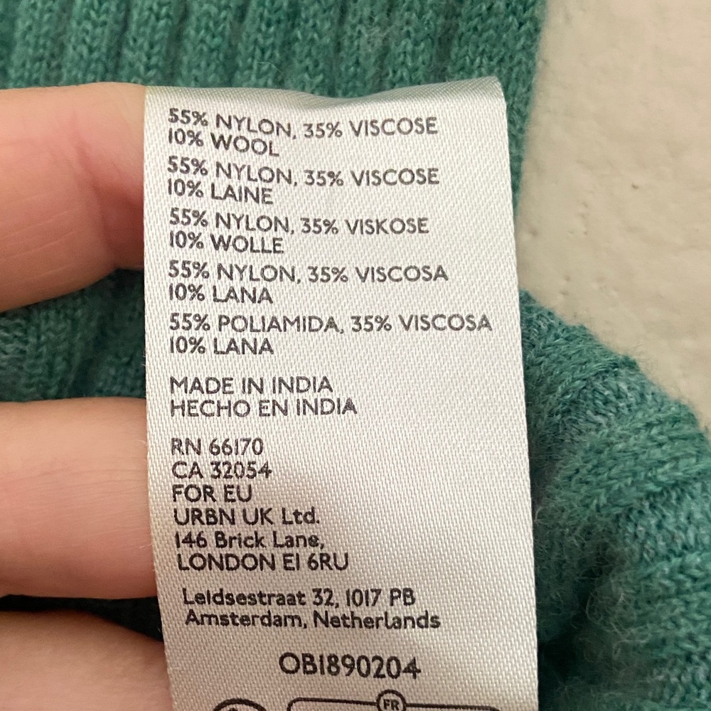 Free People Madeline Off The Shoulder Sweater Size Large in Green - Picture 6 of 9